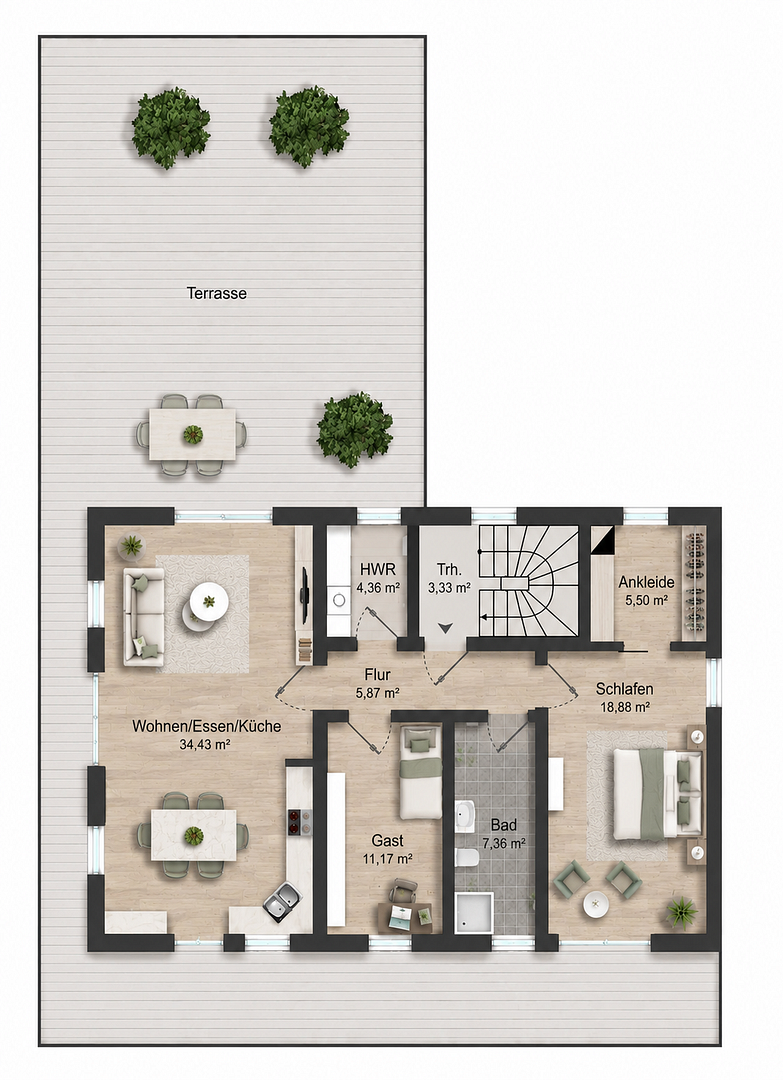 Provisionsfrei! Exklusives Penthouse mit großzügiger Dachterrasse – Bümmersteder Tredde 182, 26133 Oldenburg(Bümmerstede) – Vorschaubild 20
