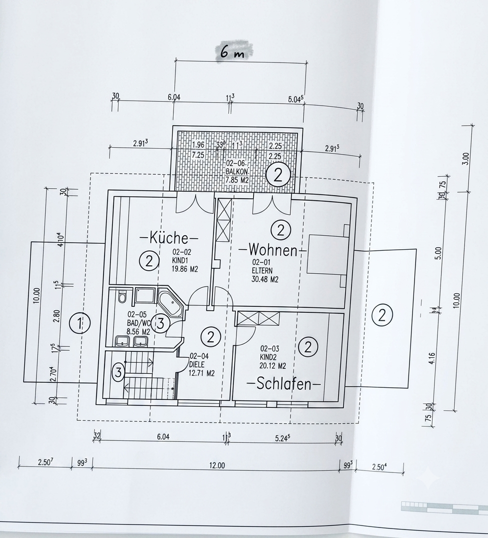 Große 2 Zimmer Wohnung, 100qm im 2-FH, Bj 2006, Balkon, Stellplatz, Garage – Heinrich-Heine-Ring 24, 76669 Bad Schönborn(Bad Mingolsheim) – Vorschaubild 3