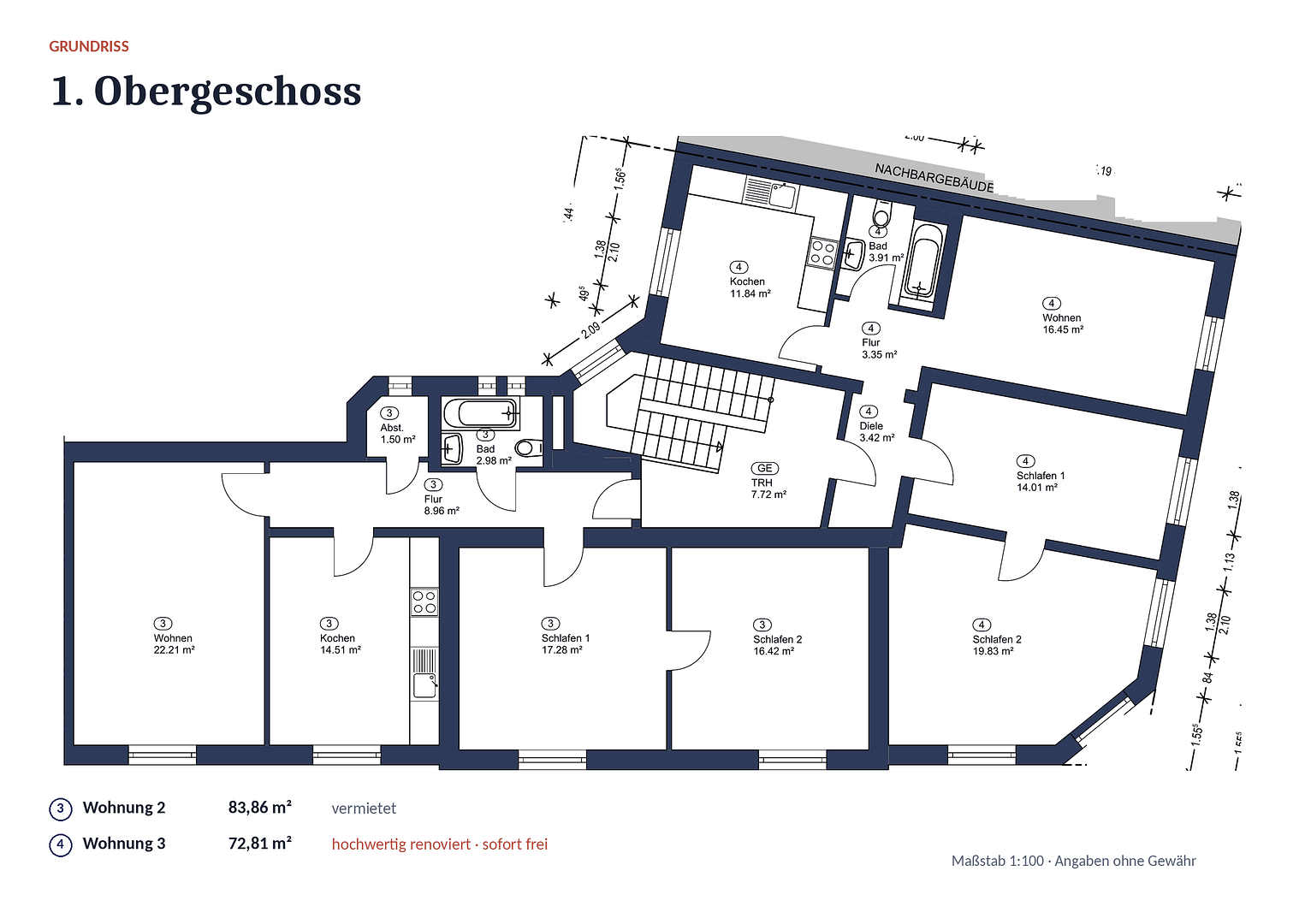 PROVISIONSFREIE renditestarke Kapitalanlage mit Aufteilungspotenzial und modernisierten Wohnungen – Krippstr 39, 40229 Düsseldorf(Eller) – Vorschaubild 23