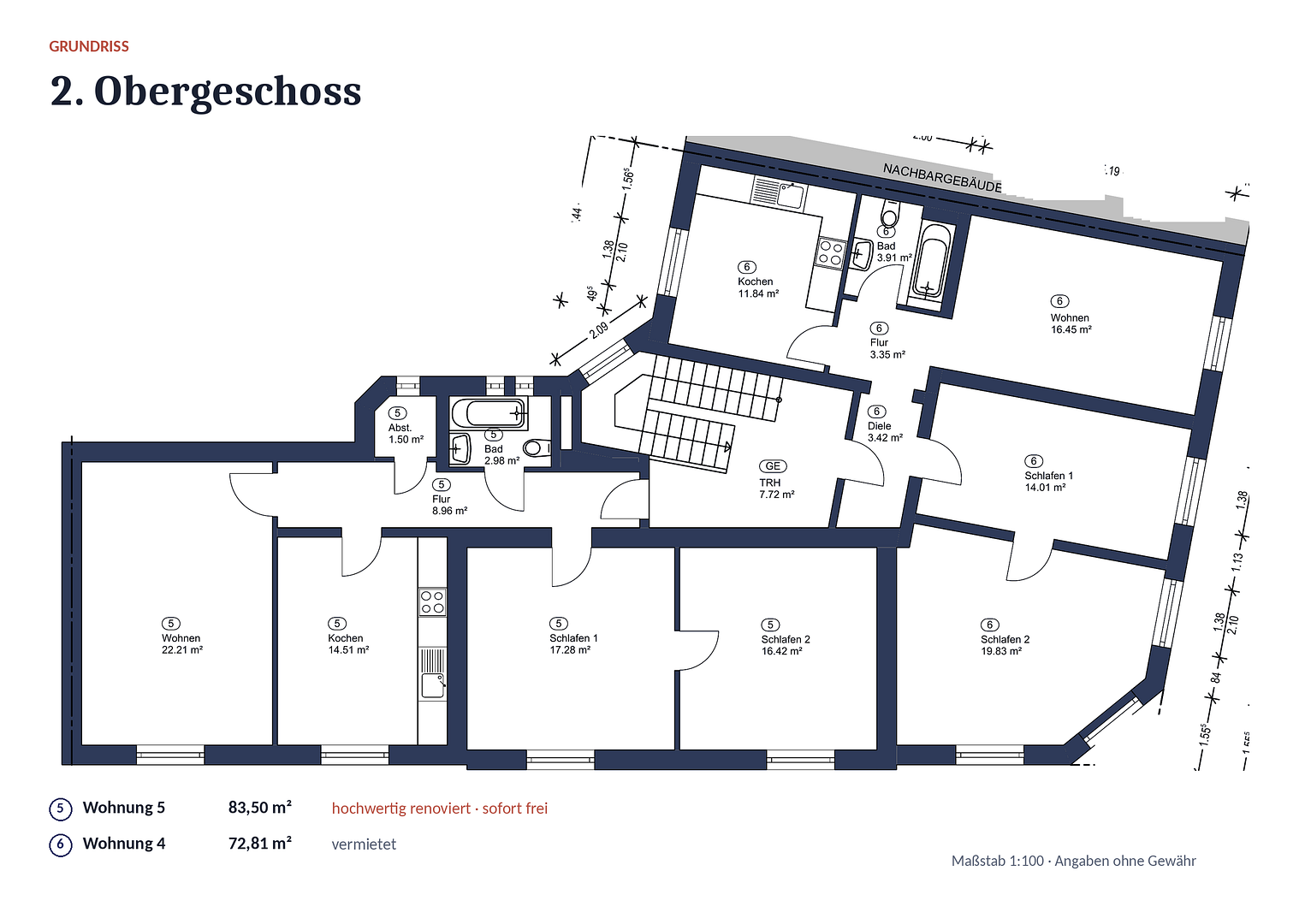 PROVISIONSFREIE renditestarke Kapitalanlage mit Aufteilungspotenzial und modernisierten Wohnungen – Krippstr 39, 40229 Düsseldorf(Eller) – Vorschaubild 24