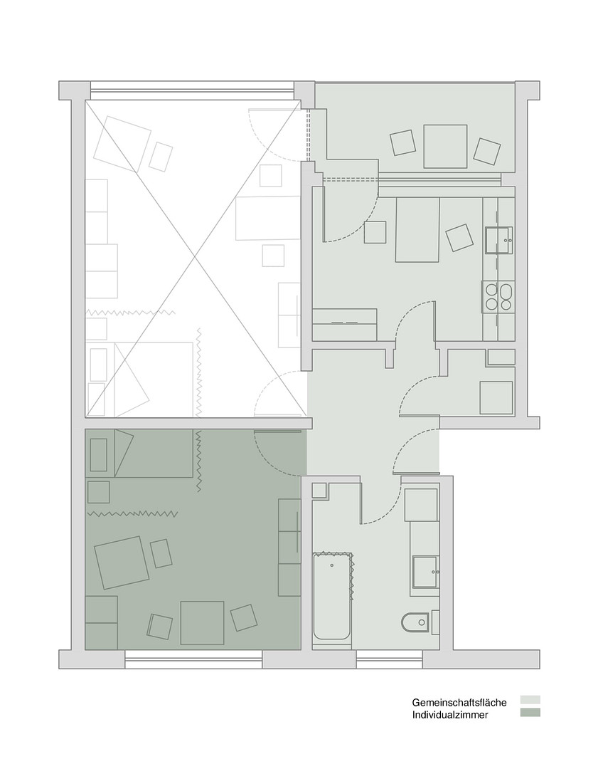Möbliertes Zimmer auf Zeit in Berufstätigen-WG – Eskilstunastraße 35, 91054 Erlangen(Sieglitzhof) – Vorschaubild 12