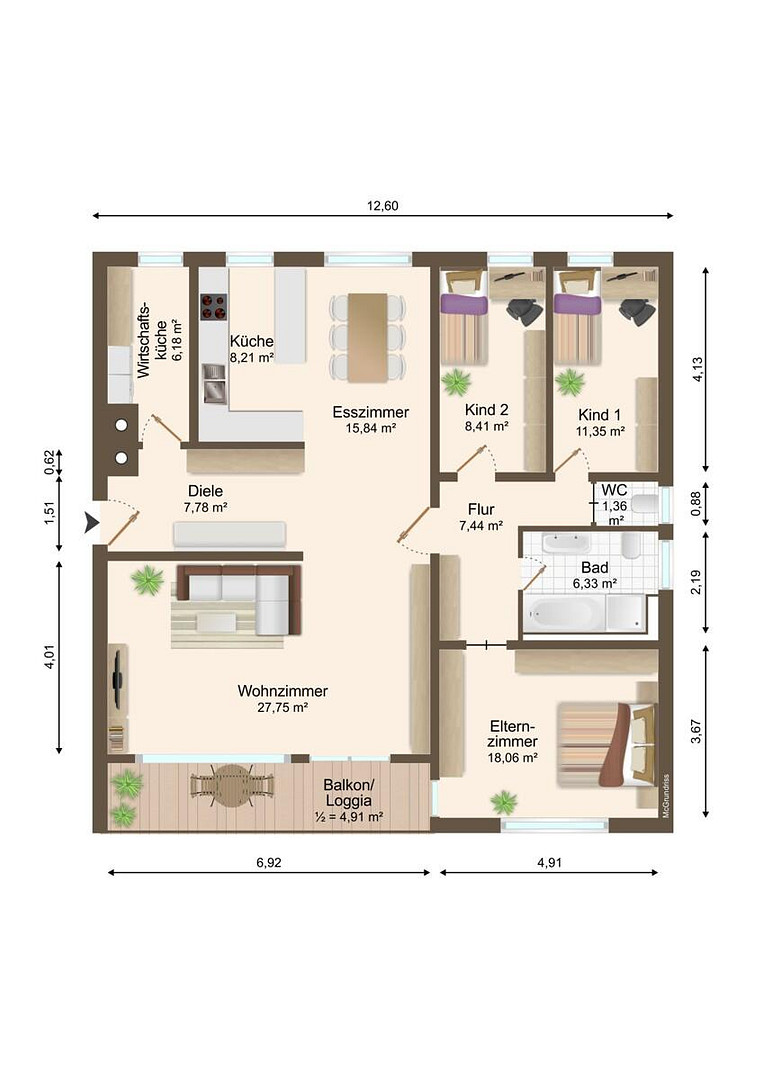 Viel Platz für den Alltag in der Heilbronner Kernstadt mit ca. 120 qm – Friedensplatz 5, 74072 Heilbronn – Vorschaubild 25
