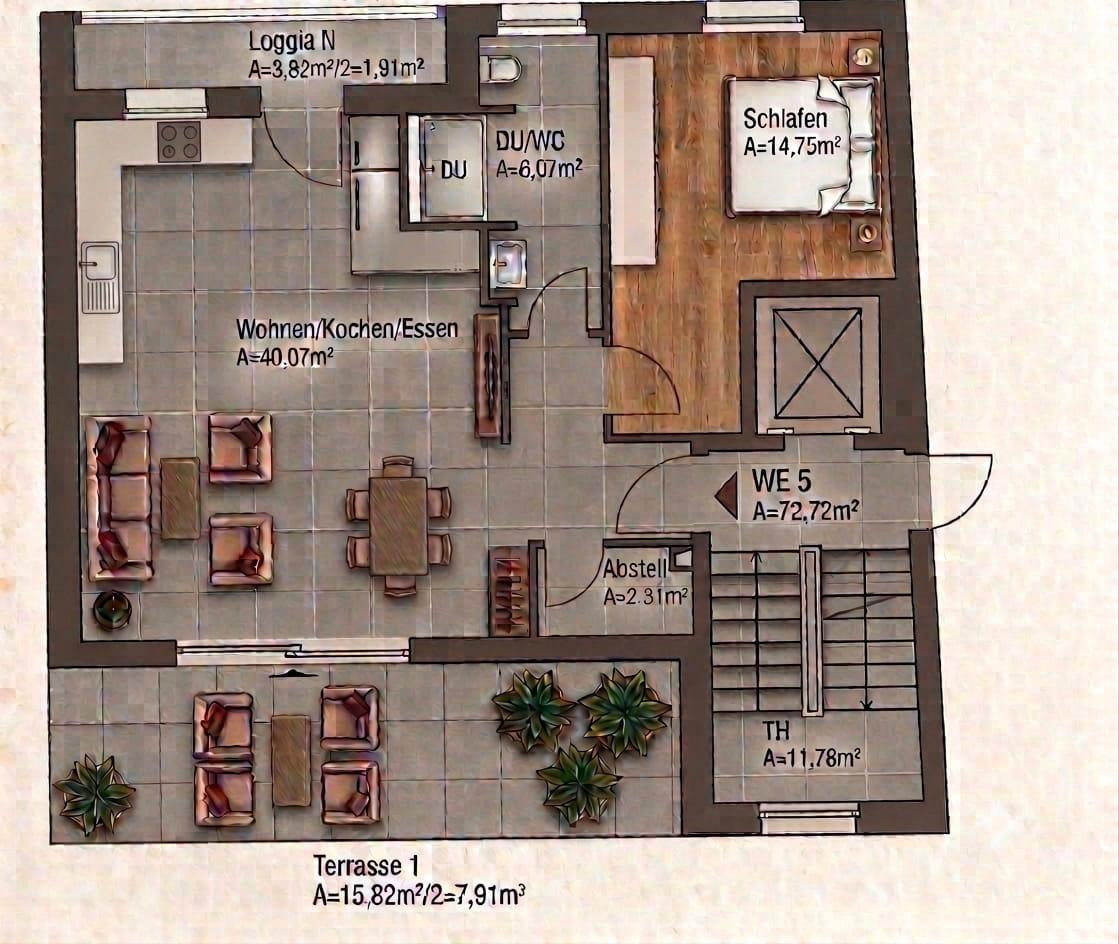 Provisionsfrei! Modernes Penthouse mit großer sonniger Dachterrasse – Wilhelminenstraße, 4129 Leipzig(Eutritzsch) – Vorschaubild 23