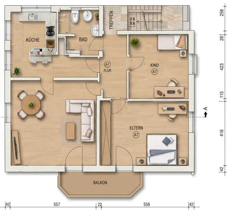 Einfach einziehen und wohlfühlen – hochwertig sanierte 3,5-Zimmer-Wohnung – 74564 Crailsheim – Vorschaubild 8