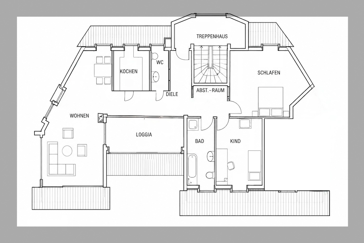 Schöne 3-Zimmer DG Wohnung mit modernisierter Küche und Balkon – Erlenfeld 20, 91056 Erlangen(Alterlangen) – Vorschaubild 23