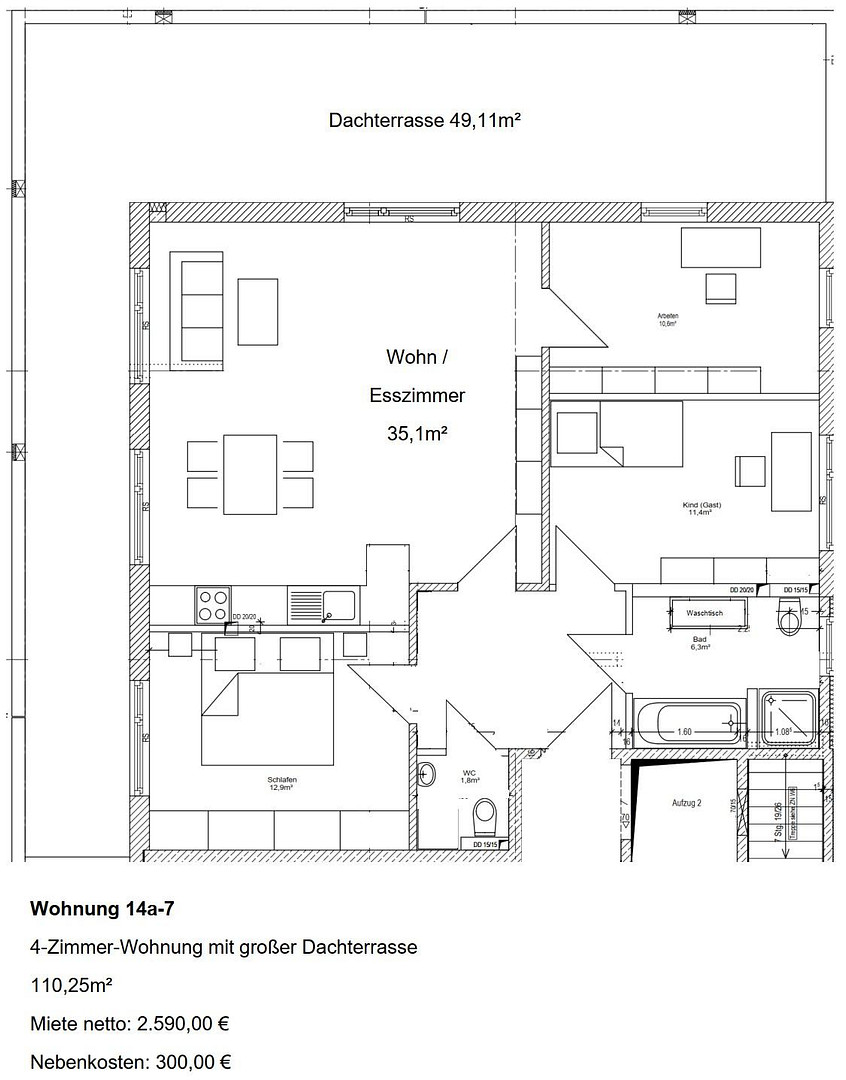 4-Zimmer- Penthouse-Wohnung mit riesiger Dachterrasse – Georg-Huber-Straße 14a, 85604 Zorneding - Ortsteil Pöring – Vorschaubild 26