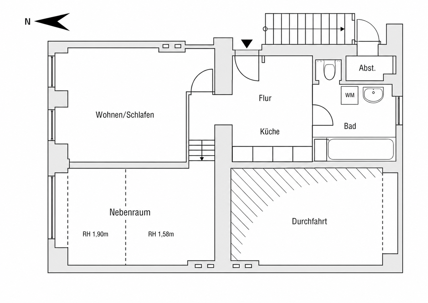 Zentral & Ruhig im Hinterhaus zwischen U Bahn Bayerischer Platz & Eisenacher Str. – 10823 Berlin(Schöneberg) – Vorschaubild 9
