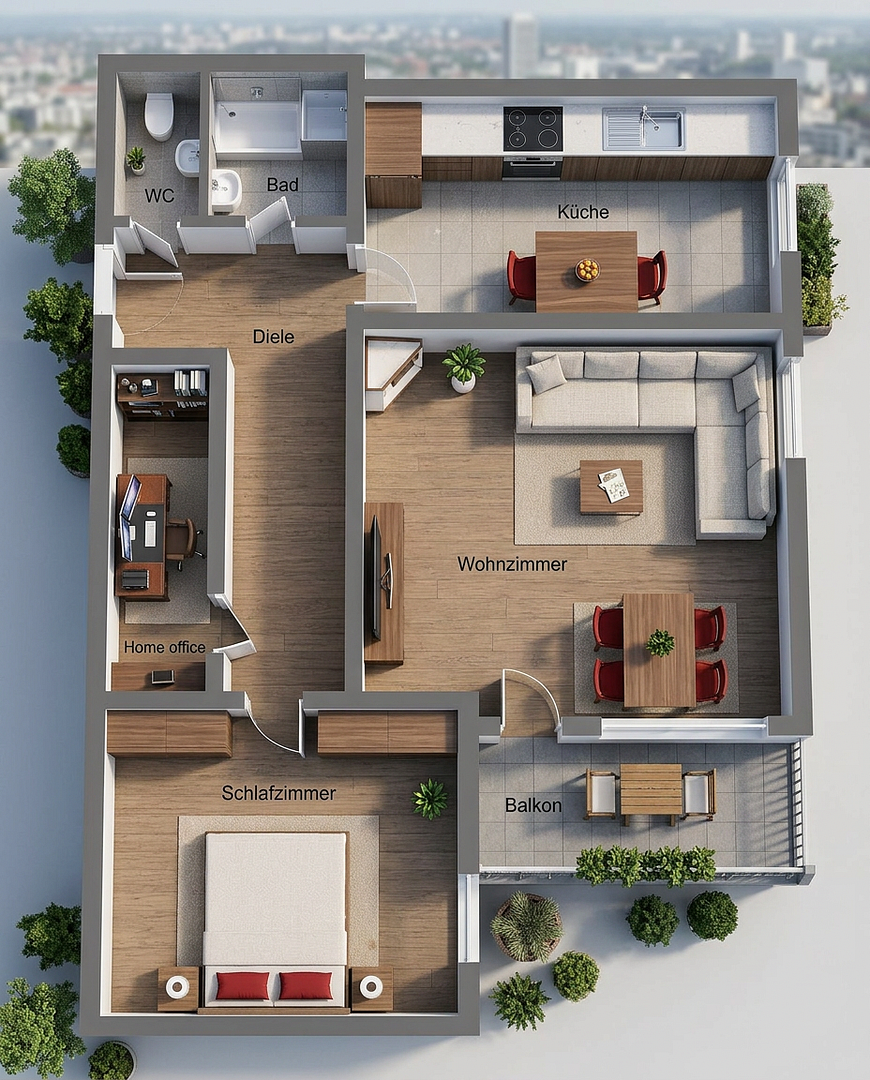 Einziehen anstatt renovieren: Frisch modernisierte 2-Zimmer-Wohnung mit Panorama-Blick – 97422 Schweinfurt – Vorschaubild 16