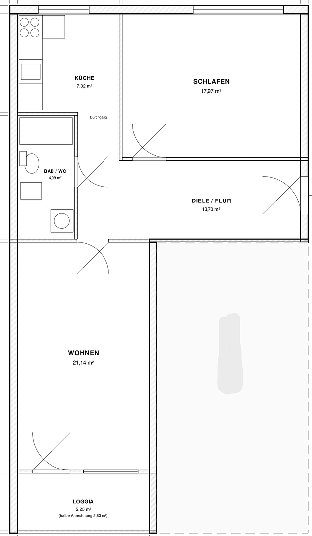 Sofort frei oder tolle Kapitalanlage: Helle Wohnung in zentraler Lage – 63065 Offenbach am Main – Vorschaubild 8