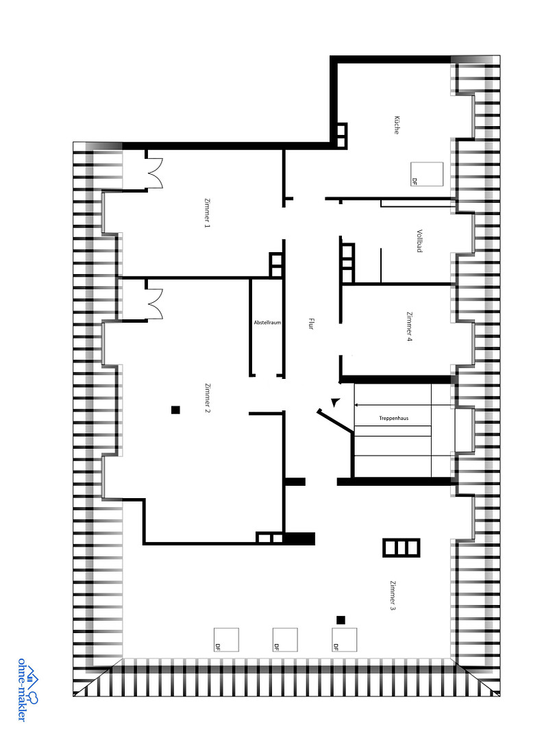 Altbautraum mit 110m² im DG, frisch renoviert, 4-Zimmer, mit neuer EBK und Gartennutzung – Schwartauer Allee 121, 23554 Lübeck(Holstentor Nord) – Vorschaubild 8