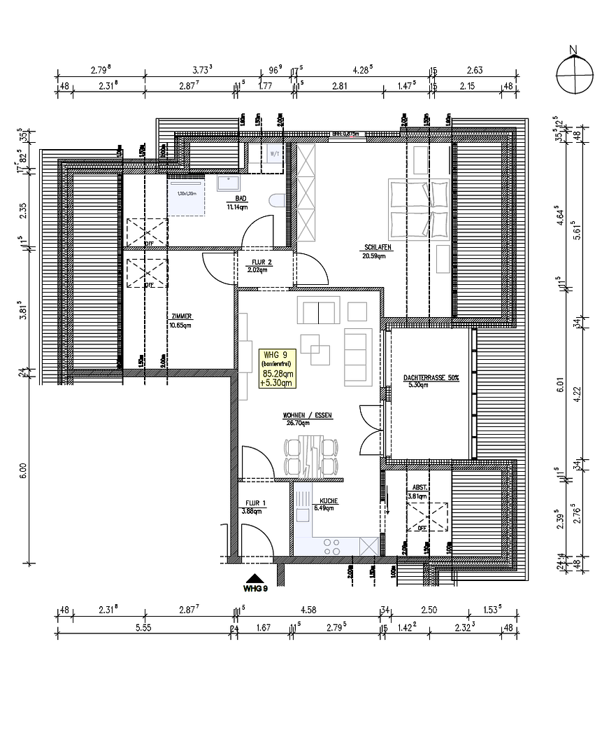 Moderate Penthousewohnung in ruhiger Lage – Wallenhorst-Rulle(Rulle) – Vorschaubild 22