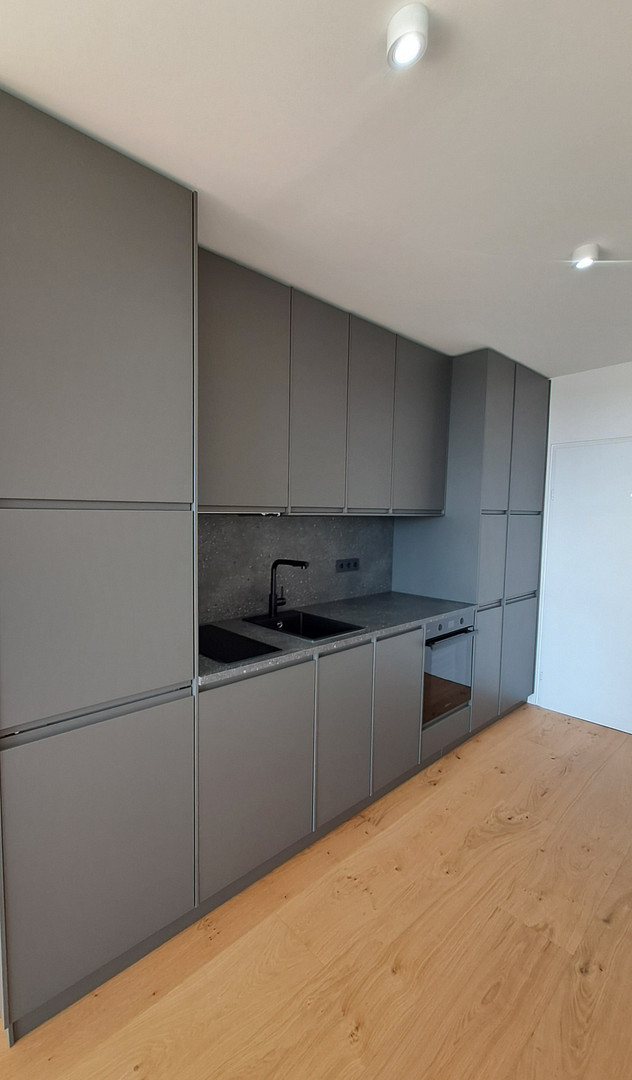 Elegantes LUXUS 1,5 Zimmer Apartment hochwert. kpl. saniert, Parkett, Vollküche, möbl,.Traumausblick – 80992 München(Moosach) – Vorschaubild 3