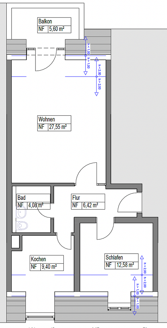 Stilvoll saniertes Dachgeschoss mit Rundbogen-Gauben und Balkon in Kirchrode – 30559 Hannover(Kirchrode) – Vorschaubild 14