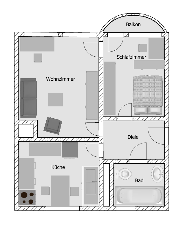 2-Zimmerwohnung mit Balkon in Frankfurt - Eschersheim | zur Miete – Hinter den Ulmen 24, 60433 Frankfurt am main(Eschersheim) – Vorschaubild 7