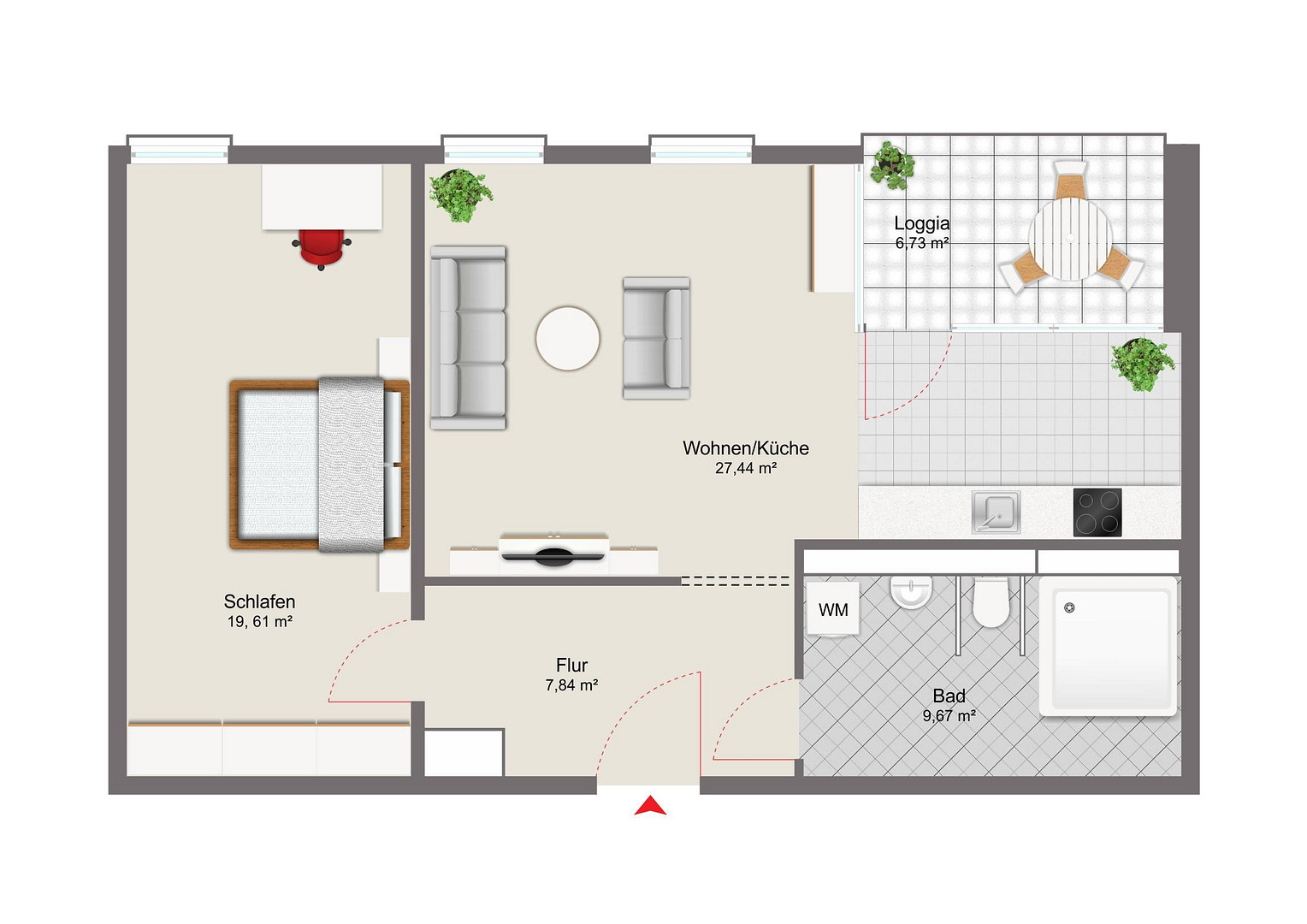 Care Living Gehrden, 3.Stock, rollstuhlgerecht – Steinweg 1-3, 30989 Gehrden – Vorschaubild 4