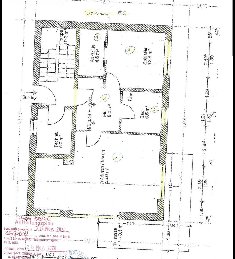 PROVISIONSFREIE moderne 2 Zimmer Erdgeschosswohnung mit Garten, 2 Terrassen & eigener Garage – 87471 Weidach – Vorschaubild 10