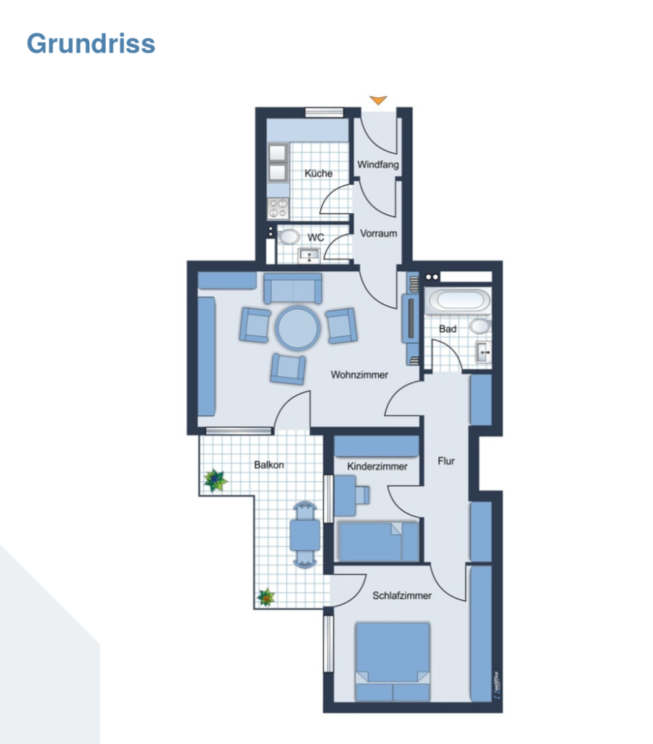 Helle 2,5-Zimmer-Wohnung mit großem Südwestbalkon und EBK – 81241 München(Pasing) – Vorschaubild 11