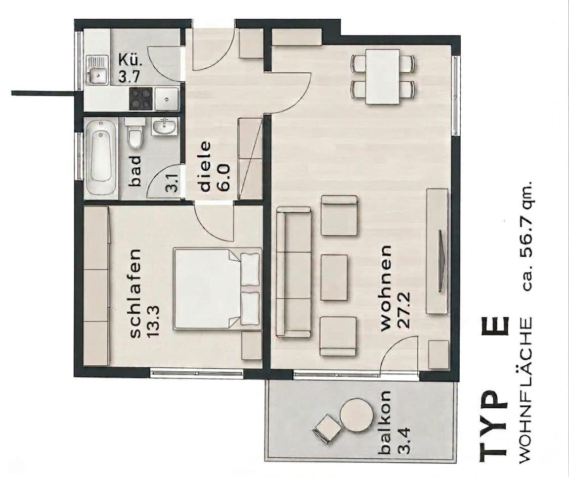 2-Zimmerwohnung auf dem Sachsenhäuser Berg – 60598 Frankfurt(Sachsenhausen) – Vorschaubild 16