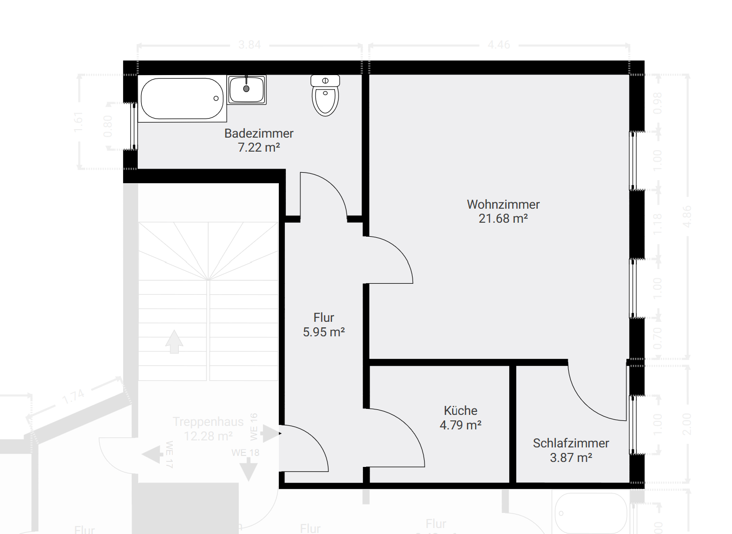 Frisch renovierte 2-Zimmer-Wohnung mit neuem Bad, Magdeburg Alte Neustadt (W20) – 39106 Magdeburg(Alte Neustadt) – Vorschaubild 8