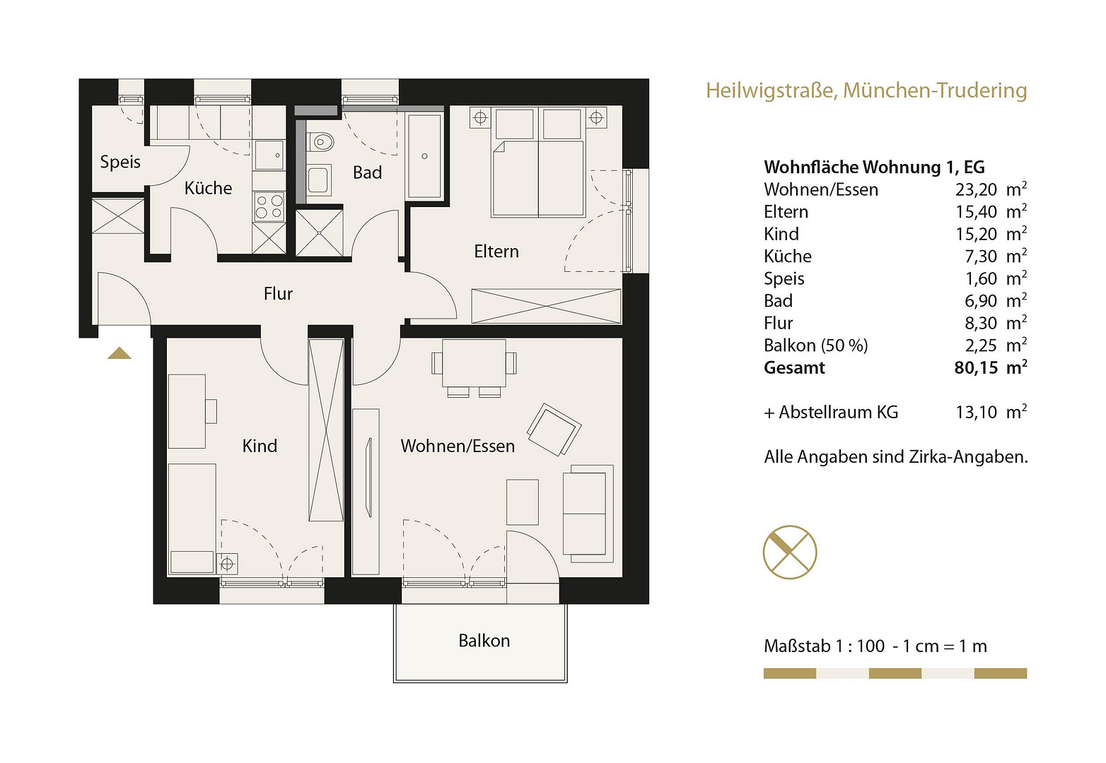 Erstbezug nach Kernsanierung: Geschmackvolle 3-Zimmer-Wohnung mit Balkon in München-Trudering - WE 1 – 81825 München-Trudering(Trudering) – Vorschaubild 16
