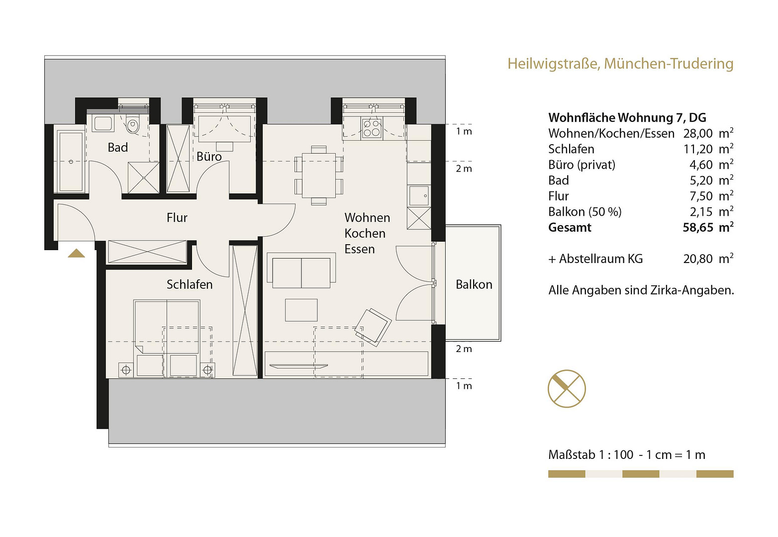 Erstbezug nach Kernsanierung: Gemütliche 3-Zimmer-DG-Wohnung in München-Trudering - WE 7 – 81825 München-Trudering(Trudering) – Vorschaubild 14