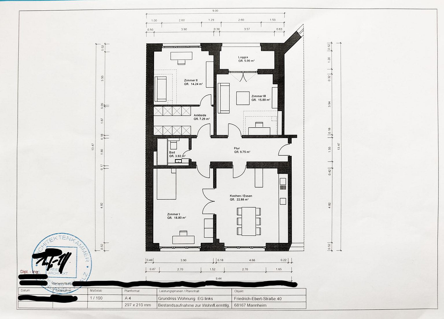 Zentral gelegene Wohnung im Kulturdenkmal mit parkähnlichem Innenhof & Loggia, provisionsfrei! – 68167 Mannheim(Wohlgelegen) – Vorschaubild 27