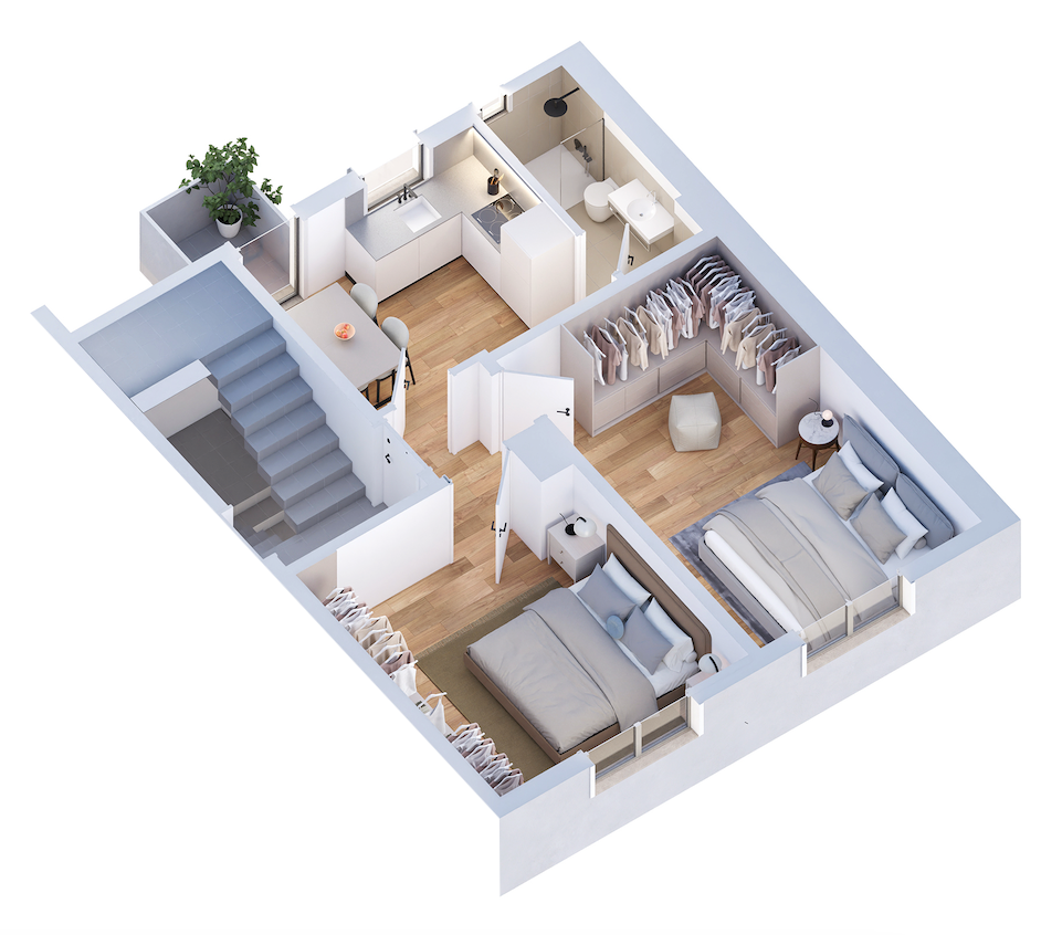 Kernsanierte 2 Zimmer Wohnung in energetisch saniertem Haus (Provisionsfrei) – 70186 Stuttgart(Ost) – Vorschaubild 3