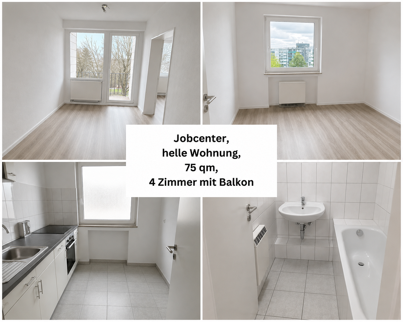 Jobcenter– deine neue Wohnung ist fertig! Job Center–Your new apartment is ready for you to move in!