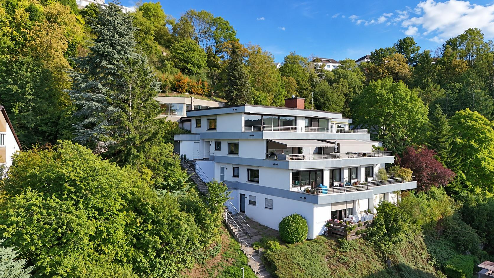 Haus im Haus: Provisionsfrei, 293 m²  Penthouse auf 3 Ebenen, 148 m² Außenfläche, Loft, Fernblick – 70469 Stuttgart(Feuerbach) – Vorschaubild 6