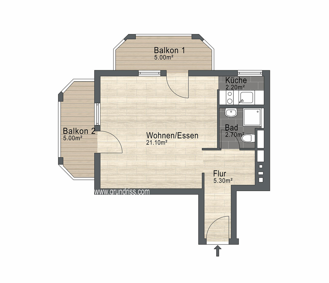 Wunderschönes, sehr helles 1-Zimmer Appartement in Mü-Moosach – 80992 München(Moosach) – Vorschaubild 9