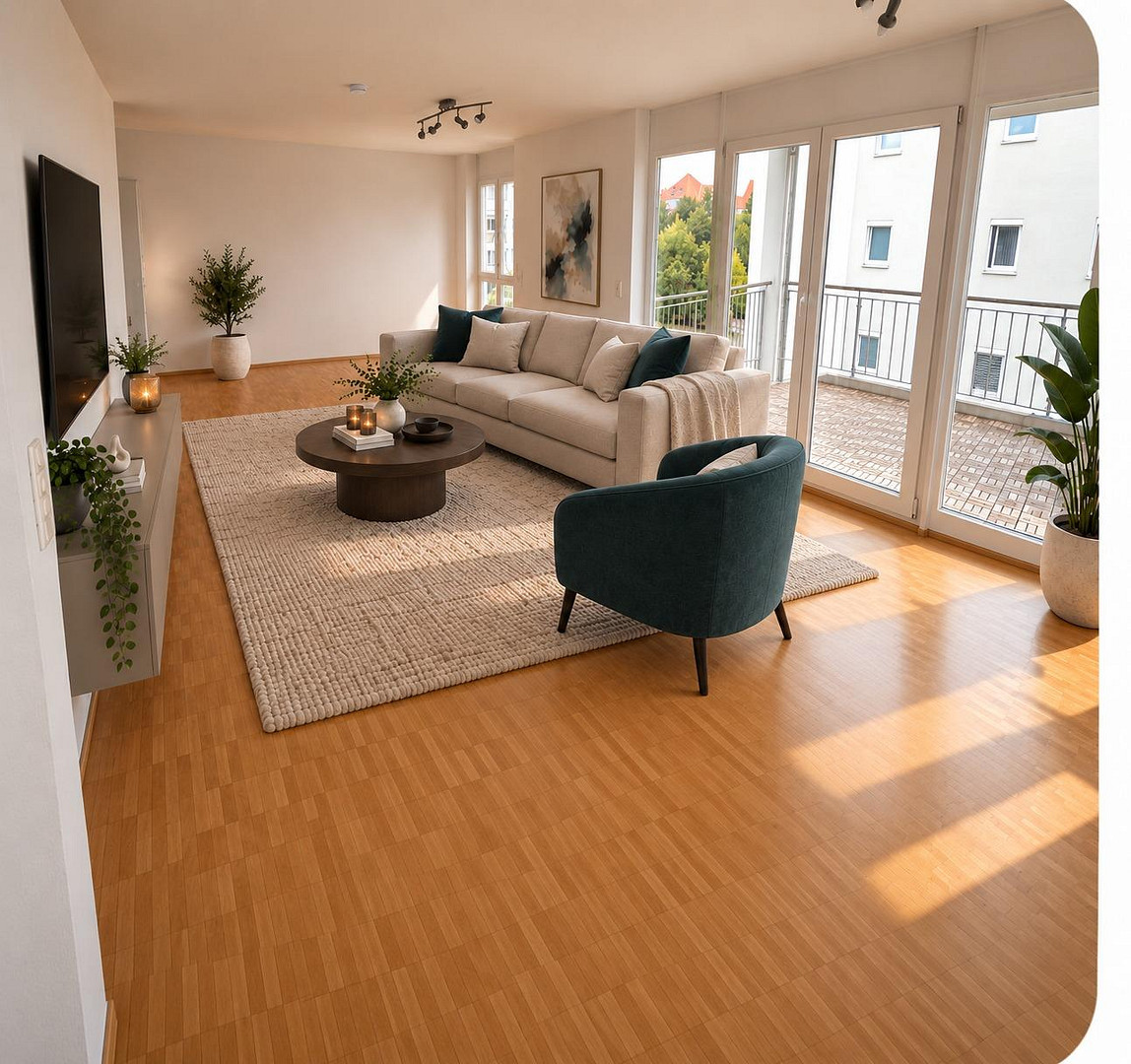 Lichtdurchflutete 4-Zimmer-Wohnung mit großzügigem Südwestbalkon – provisionsfrei in Würzburg – 97076 Würzburg-Lengfeld(Lengfeld) – Vorschaubild 3