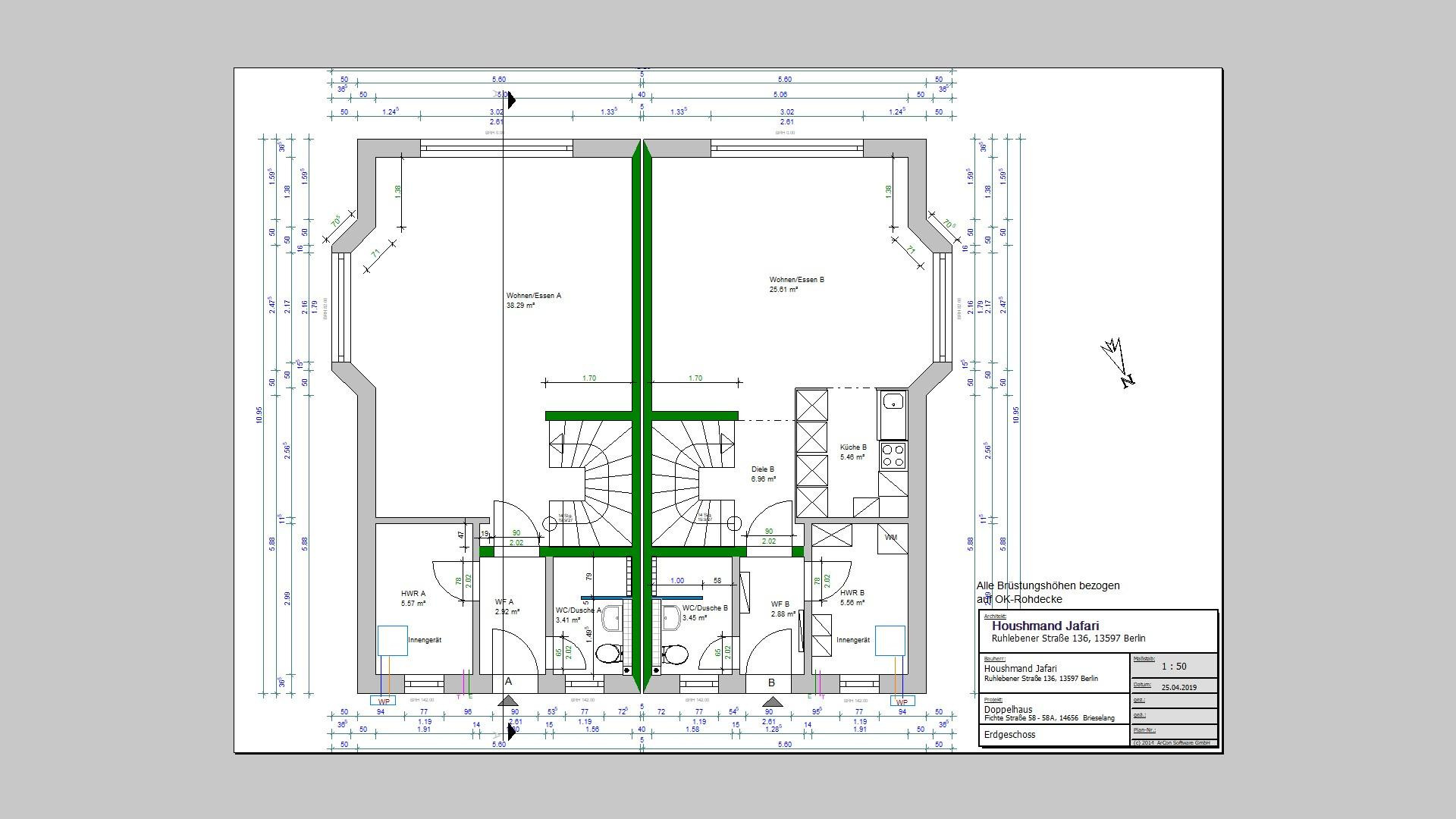 Moderne möblierte Neubau-Doppelhaushälfte mit Wärmepumpe, Fußbodenheizung – 14656 Brieselang – Vorschaubild 23