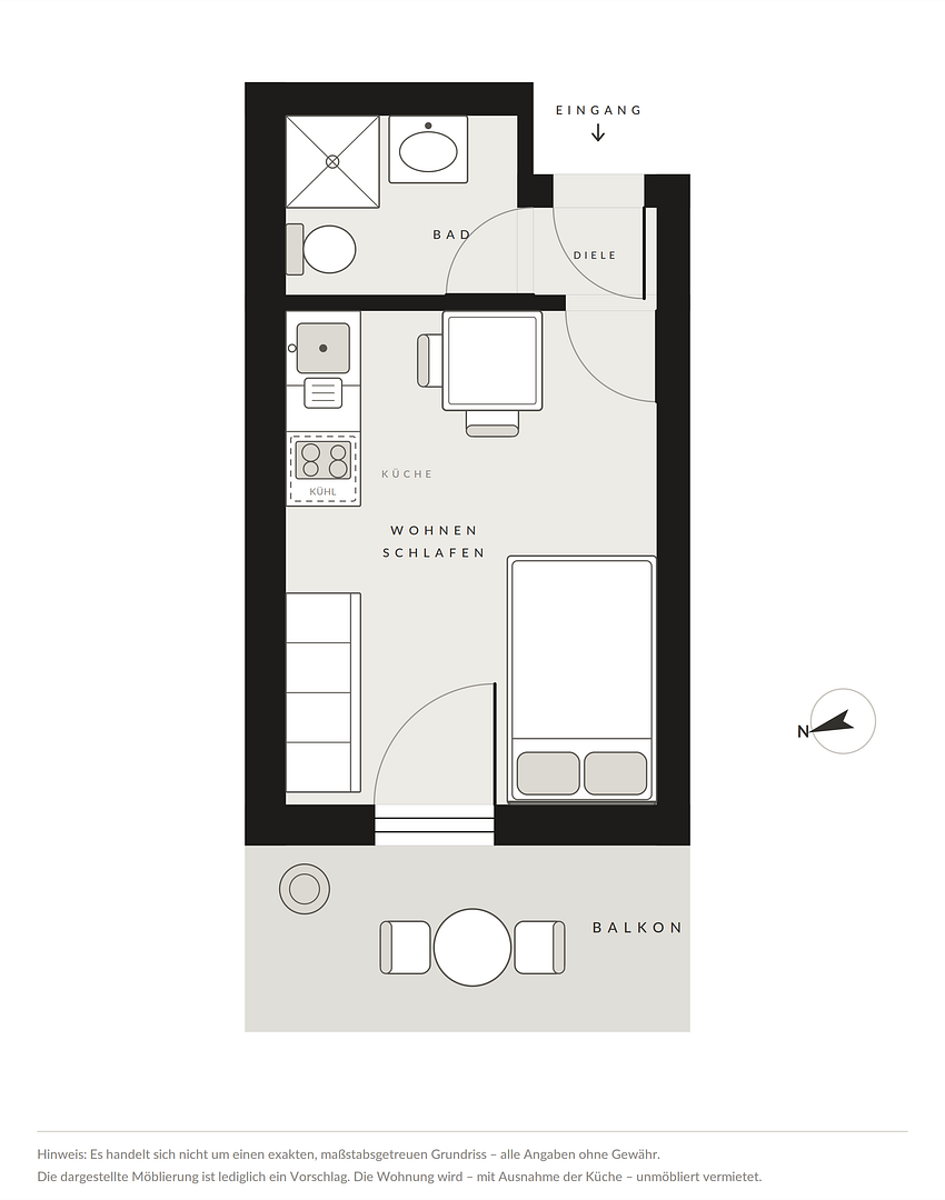 Erstbezug nach Kernsanierung - Kleine 1-Zimmer Wohnung mit schönem Balkon in München-Giesing – 81549 München(Obergiesing) – Vorschaubild 9