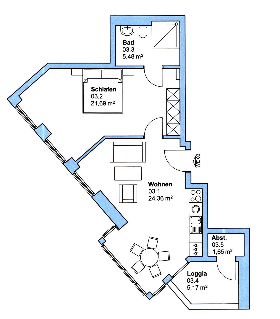 2-Zimmer-Neubauwohnung in Stader Innenstadtnähe – wahlweise möbliert oder unmöbliert – 21680 Stade – Vorschaubild 10