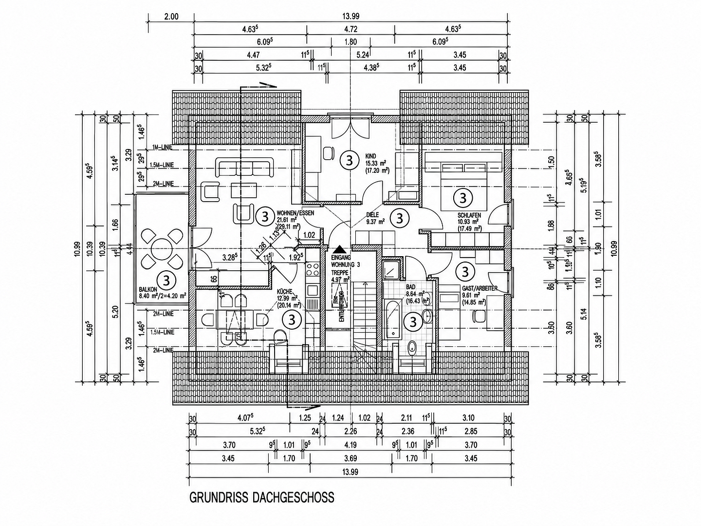 Schöne DG-Wohnung mit Einbauküche und Garten im Herzen Haar's – 85540 Haar – Vorschaubild 19