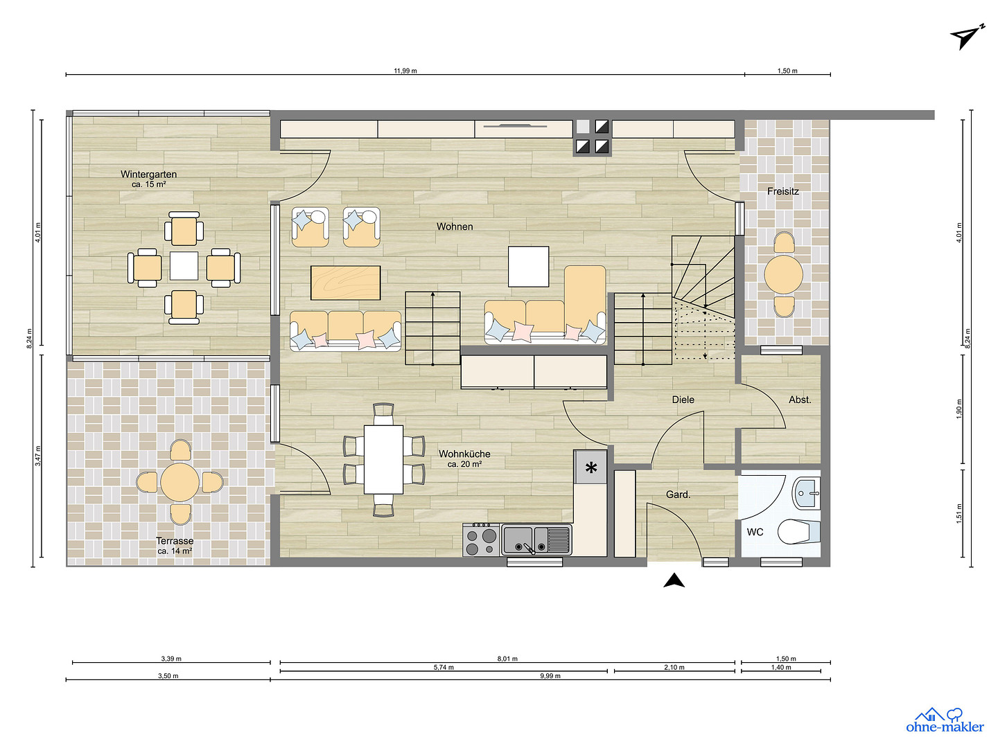 Außergewöhnliches Architektenhaus – hochwertig modernisiert mit Wintergarten & Tiefgarage – 61267 Neu-Anspach – Vorschaubild 20