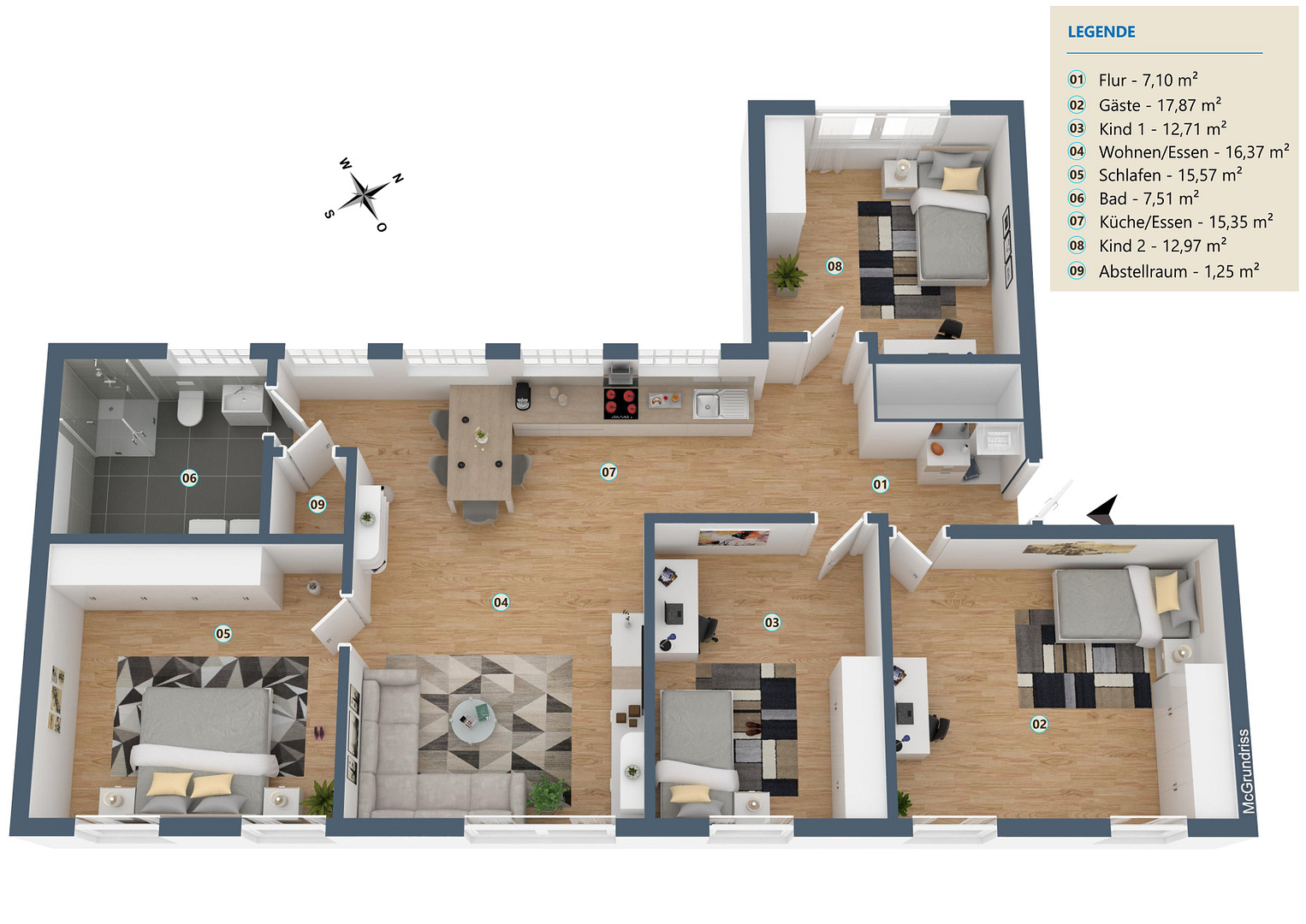 Moderne und großzügige 5-Zimmer-Wohnung, barrierefrei mit EBK im Zentrum von Worms – 67547 Worms – Vorschaubild 13