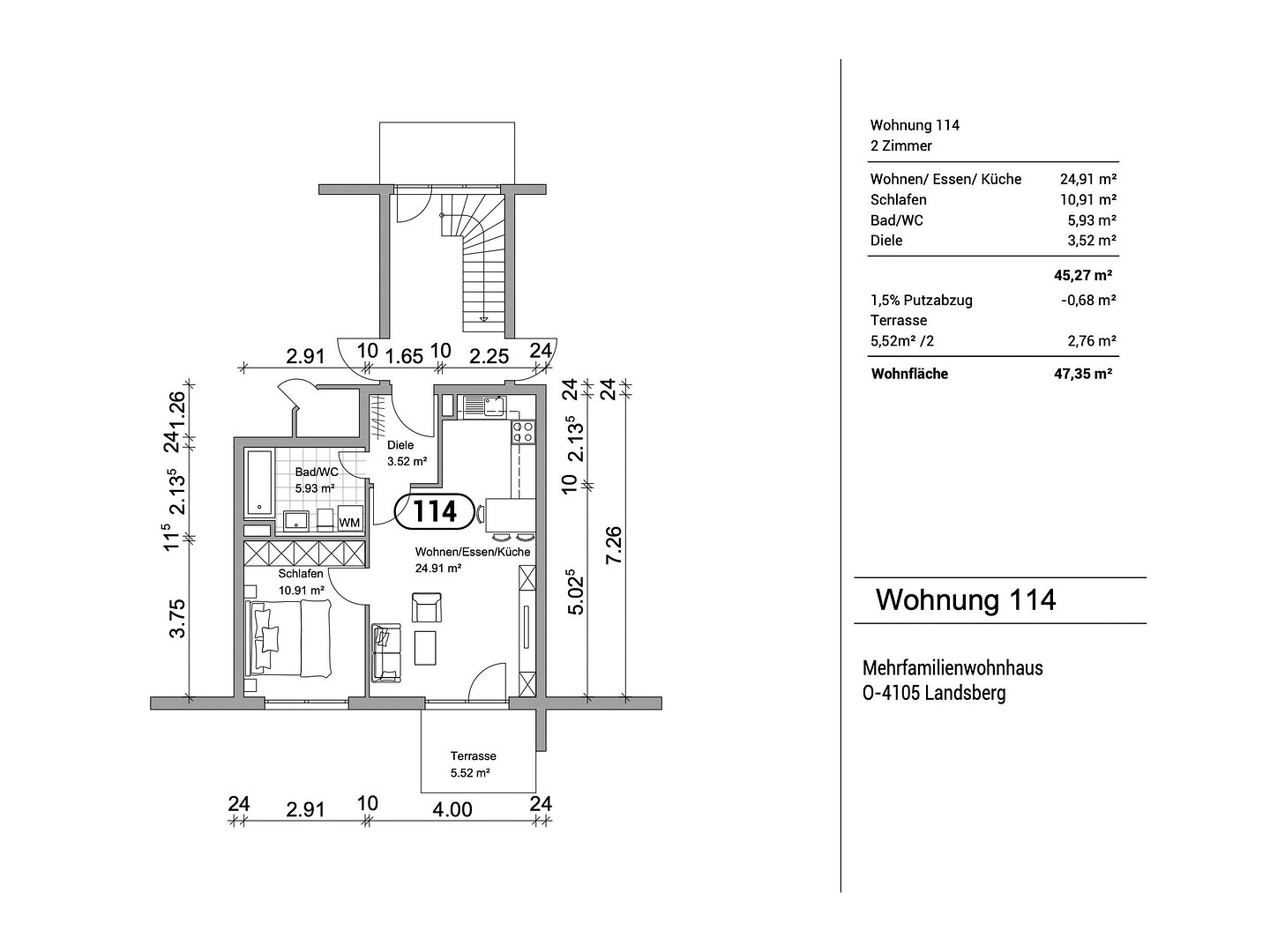 Gemütliche 2-Zimmer-Erdgeschosswohnung mit eigener Terrasse, Wannenbad & TG-Stellplatz in Landsberg – 6188 Landsberg (im Ortsteil Gütz)(Gütz) – Vorschaubild 10