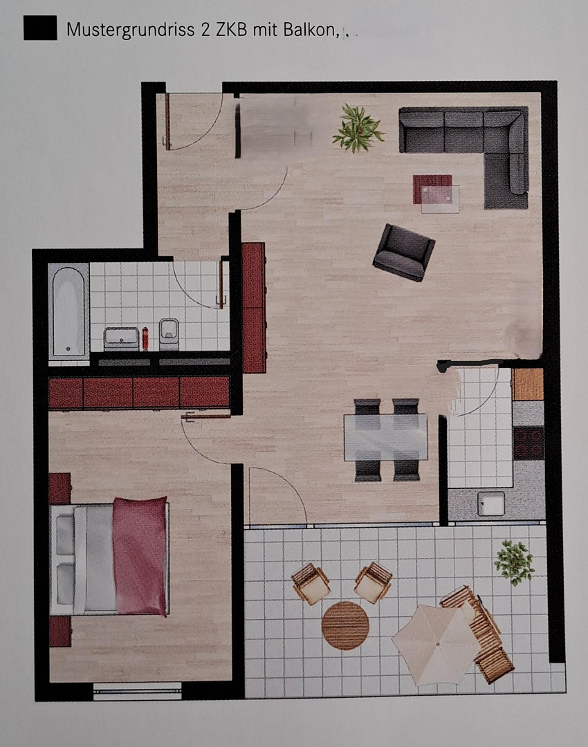 Bezugsfreie zentrale 2 Zimmerwohnung im Grünen – 50735 Niehl – Vorschaubild 16