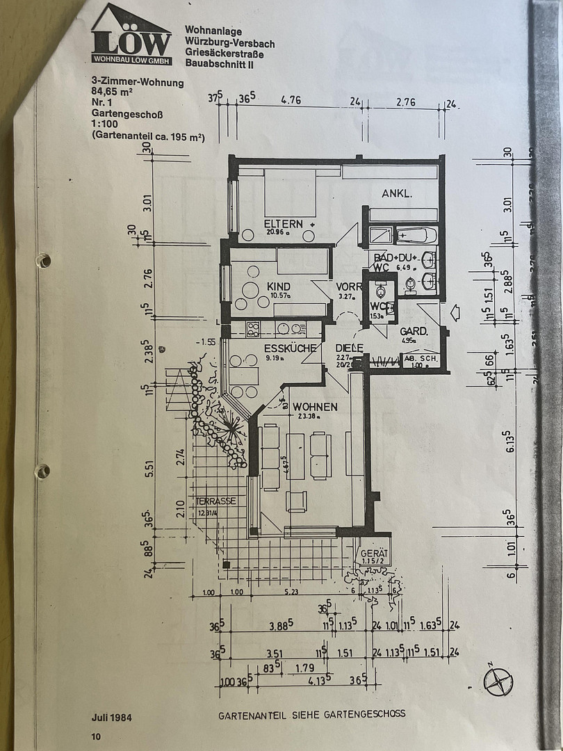 Geräumige 3 Zimmer Wohnung mit eigenem Garten und Garage – 97078 Würzburg(Versbach) – Vorschaubild 31