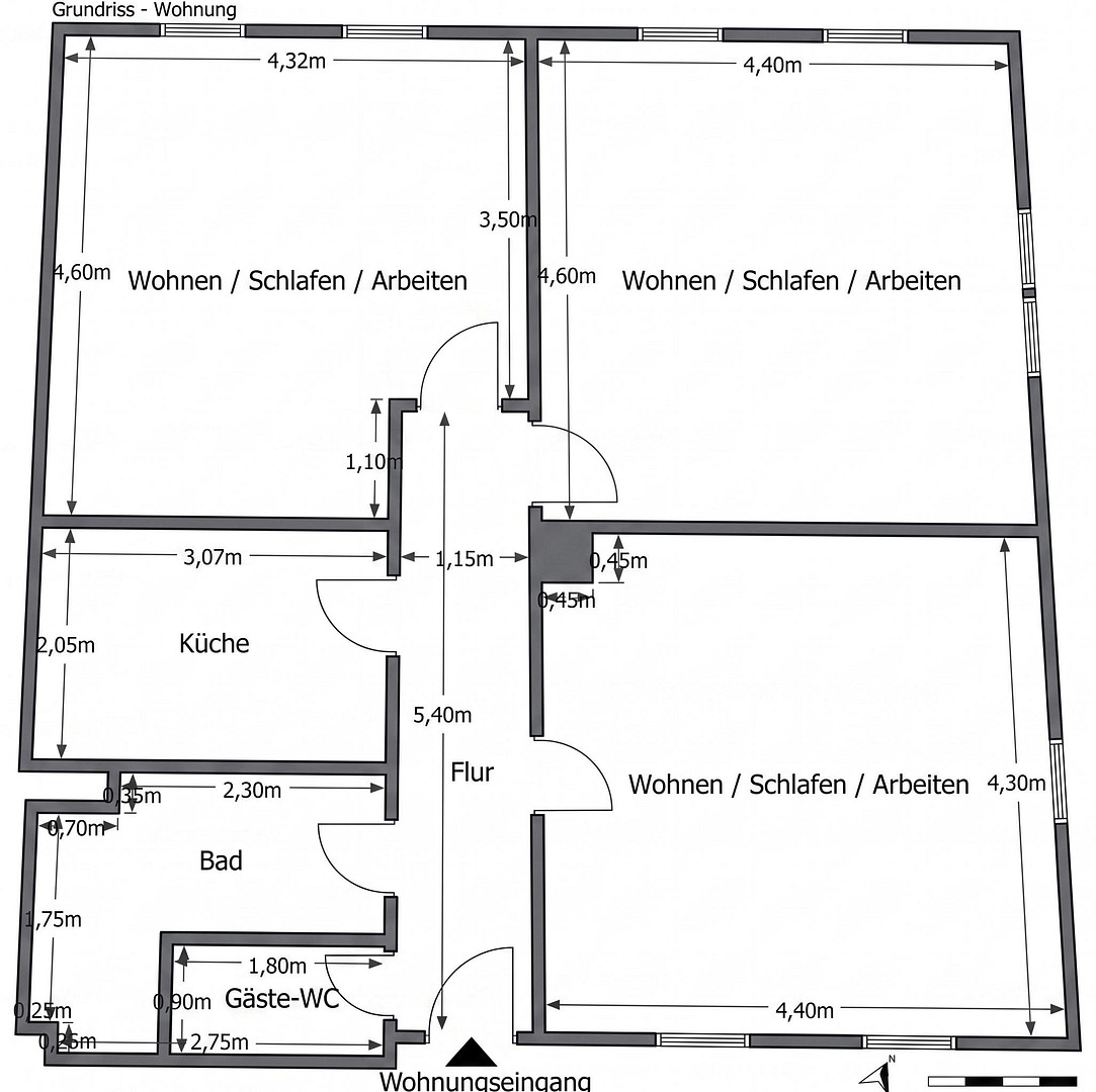 Sofort bezugsfreie 80 m² 3-Zi.-Wohnung – 3er WG-geeignet & 5,5 % Sonder AfA dank Gutachten – 68159 Mannheim – Vorschaubild 10