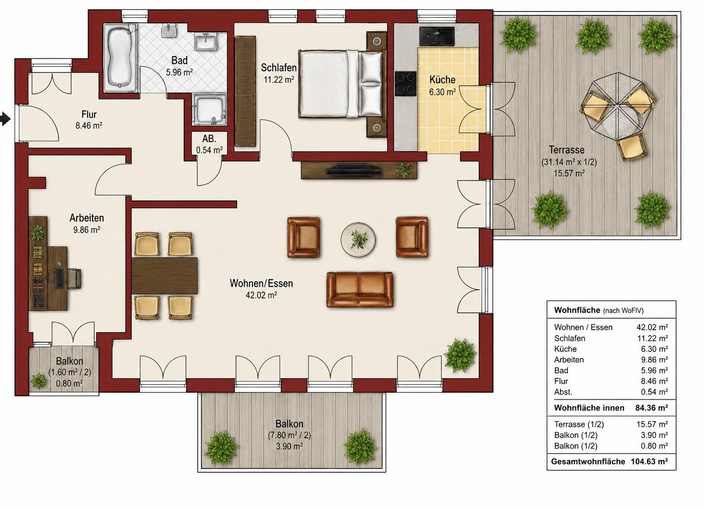 3-Zimmer-Dachterrassenwohnung Ingolstadt-Ringsee – 85053 Ingolstadt(Ringsee) – Vorschaubild 19