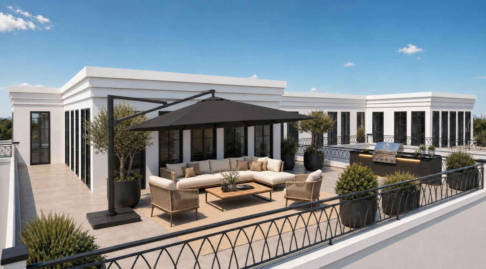 Luxus-Penthouse mit Dachterrasse, Privat-Aufzug & Concierge. Optional möbliert. Provisionsfrei! – 40545 Düsseldorf - Oberkassel(Oberkassel) – Vorschaubild 10