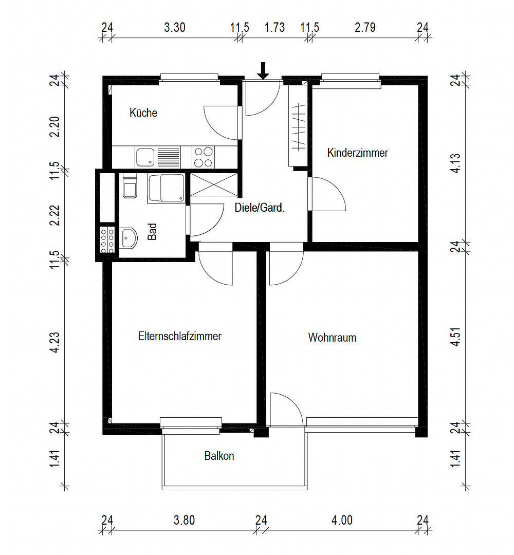 Renoviert & sofort frei | 3 Zimmer mit Südbalkon und Aufzug – 45475 Mülheim an der Ruhr(Dümpten) – Vorschaubild 11
