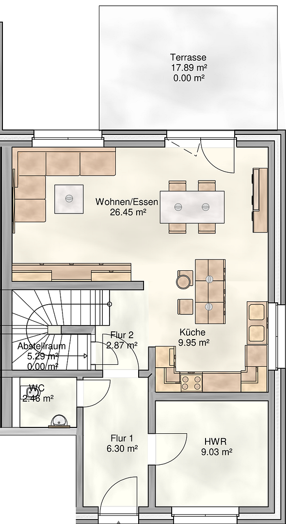Neubau-Doppelhaushälfte mit 165 m² | 6 Zimmer | 2 Bäder | Garten | Kühlung | Smart Home – 4207 Leipzig(Grünau) – Vorschaubild 3