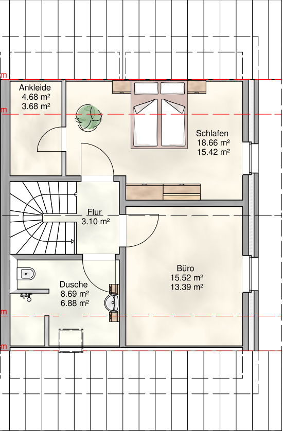 Neubau-Doppelhaushälfte mit 165 m² | 6 Zimmer | 2 Bäder | Garten | Kühlung | Smart Home – 4207 Leipzig(Grünau) – Vorschaubild 4