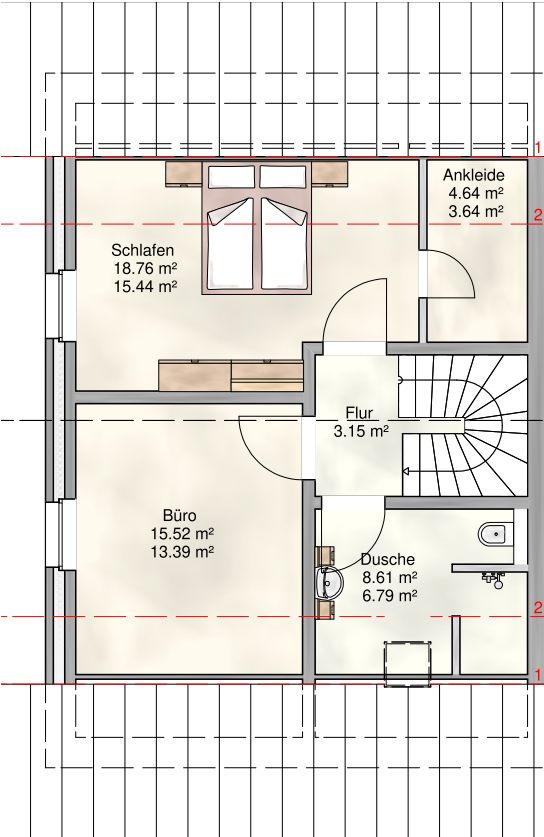 Neubau-Doppelhaushälfte mit 165 m² | 6 Zimmer | 2 Bäder | Garten | Kühlung | Smart Home – 4207 Leipzig(Grünau) – Vorschaubild 8