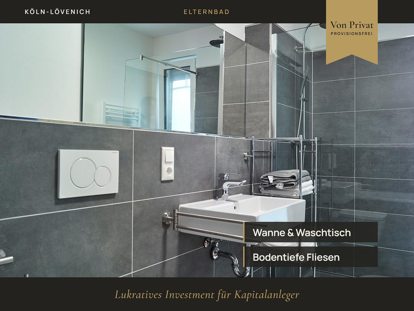 ARCHITEKTEN-DESIGN: 3-Zi-Gartenwohnung | 2 Bäder | 102 m² Luxus & S-Bahn-Anbindung – 50859 Köln(Lövenich) – Vorschaubild 9
