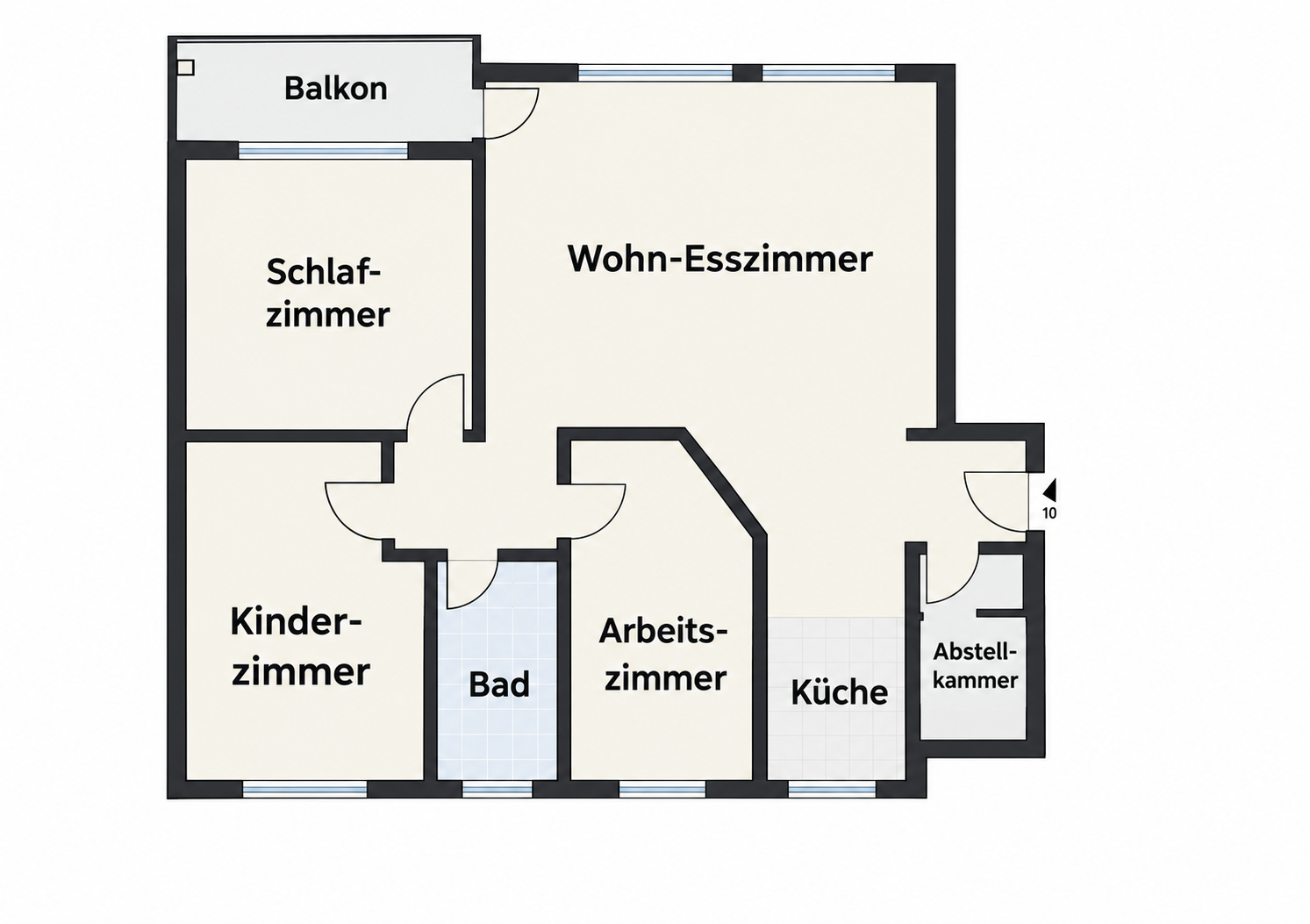 Wohnen über den Dächern der Bremer Neustadt - modernisierte 4-Zimmer-Wohnung mit Sonnenuntergängen! – 28201 Bremen(Neustadt) – Vorschaubild 18