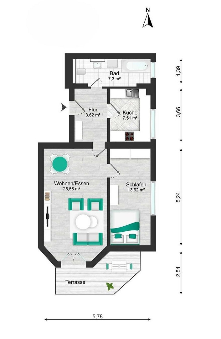 *Erstbezug in der Leipziger Südvorstadt: 2 Zimmer mit großer Terrasse | Sofort bezugsfrei* – Foto 12